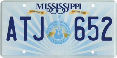 MS license plate ATJ652