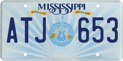 MS license plate ATJ653