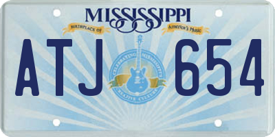 MS license plate ATJ654