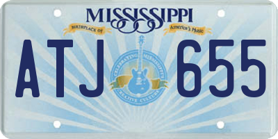 MS license plate ATJ655