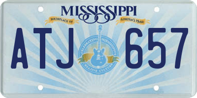 MS license plate ATJ657