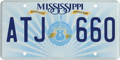 MS license plate ATJ660