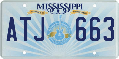 MS license plate ATJ663