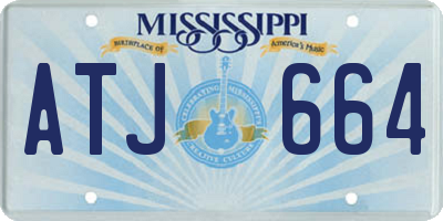 MS license plate ATJ664