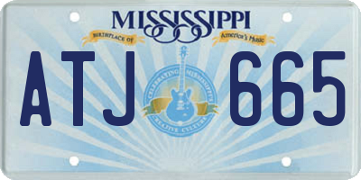 MS license plate ATJ665