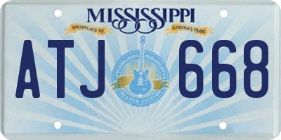 MS license plate ATJ668