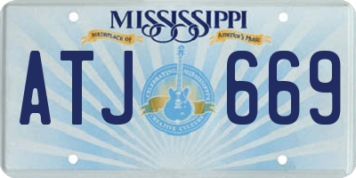 MS license plate ATJ669