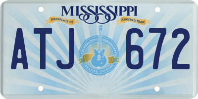 MS license plate ATJ672