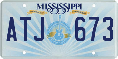 MS license plate ATJ673