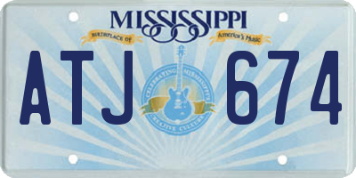 MS license plate ATJ674
