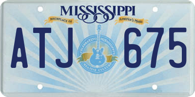 MS license plate ATJ675