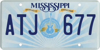 MS license plate ATJ677