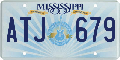 MS license plate ATJ679