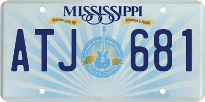 MS license plate ATJ681