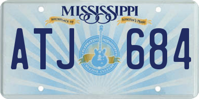 MS license plate ATJ684