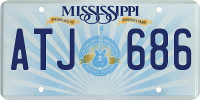 MS license plate ATJ686