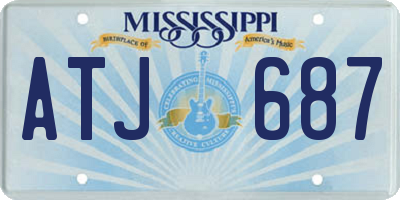 MS license plate ATJ687