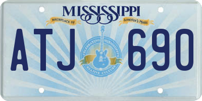 MS license plate ATJ690