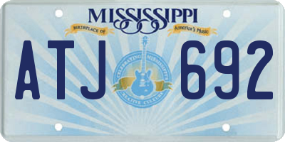 MS license plate ATJ692