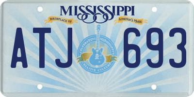 MS license plate ATJ693