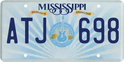 MS license plate ATJ698