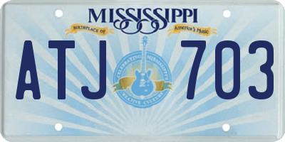MS license plate ATJ703