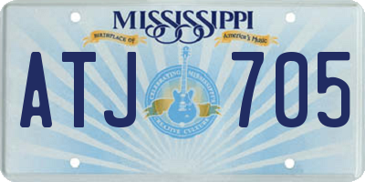 MS license plate ATJ705