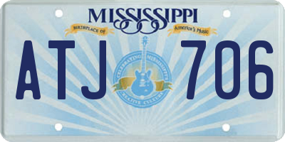 MS license plate ATJ706