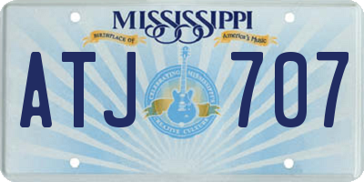 MS license plate ATJ707