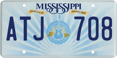 MS license plate ATJ708