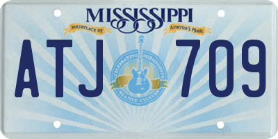 MS license plate ATJ709