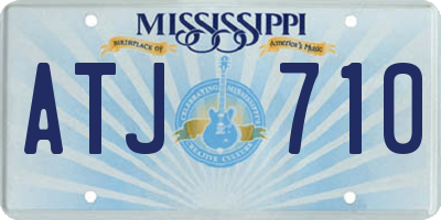 MS license plate ATJ710