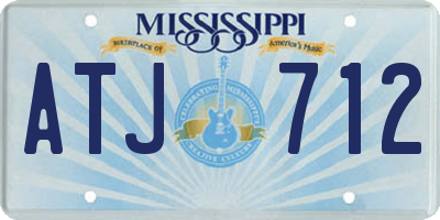 MS license plate ATJ712