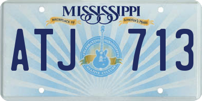 MS license plate ATJ713