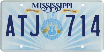 MS license plate ATJ714