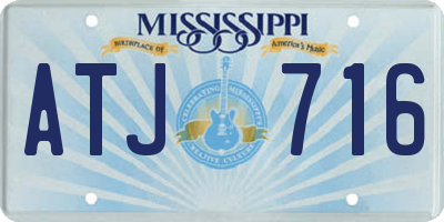 MS license plate ATJ716