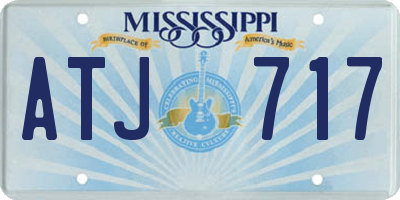 MS license plate ATJ717