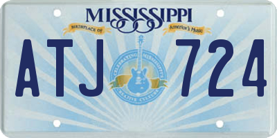 MS license plate ATJ724