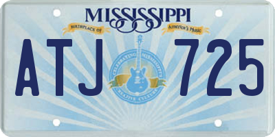MS license plate ATJ725