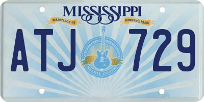 MS license plate ATJ729