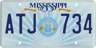 MS license plate ATJ734