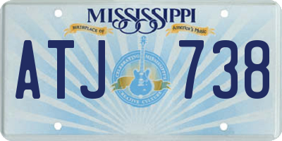 MS license plate ATJ738