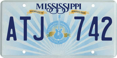 MS license plate ATJ742