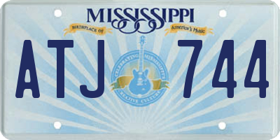 MS license plate ATJ744