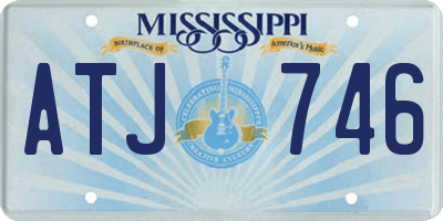 MS license plate ATJ746