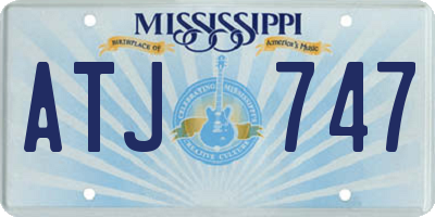 MS license plate ATJ747