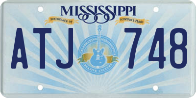 MS license plate ATJ748