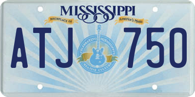 MS license plate ATJ750