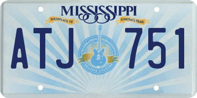 MS license plate ATJ751