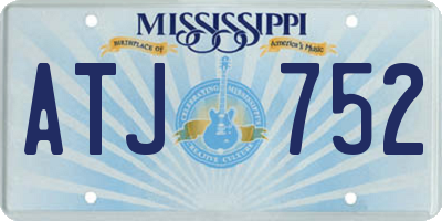 MS license plate ATJ752